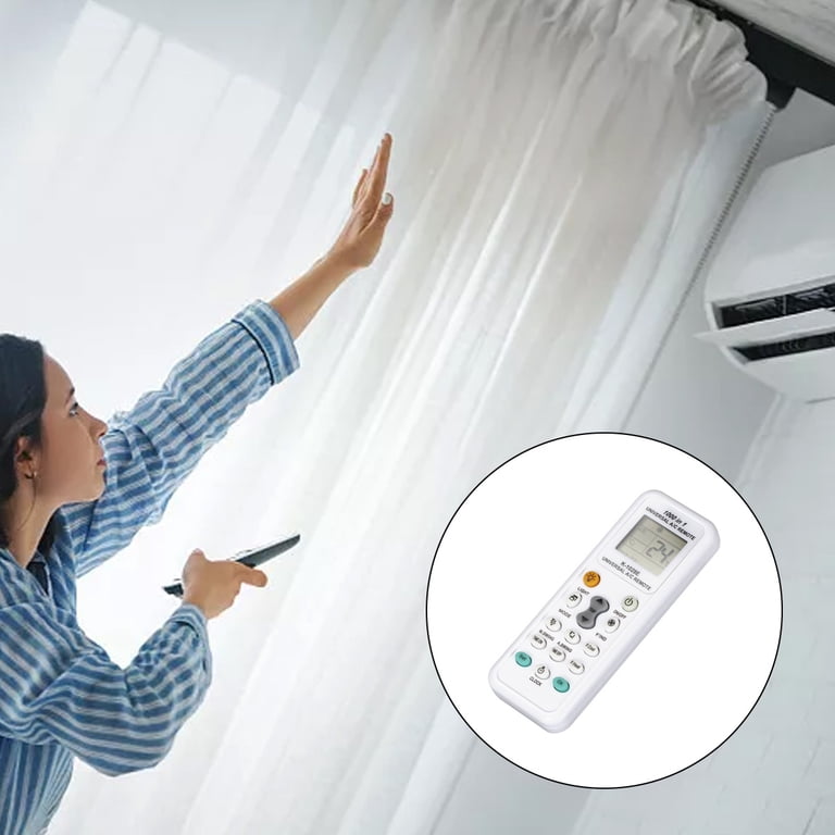 Universal Air Conditioner Remote Control - Compatible With Gree YBOF Models, Compact Design