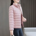 thumbnail image 6 of Miluxas Womens Lightweight Quilted Jacket Fall Zipper Puffer Jackets Loose Fit Stand Collar Warm Coats Outerwear Pink XL(XL), 6 of 7