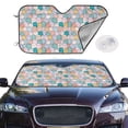 thumbnail image 2 of Fotbe Colorful Cute Pig Car Windshield Sunshade | Sun Visor Protector Front Window Shade, Keeps Out UV Rays, Keeps Your Vehicle Cool-Small, 2 of 7