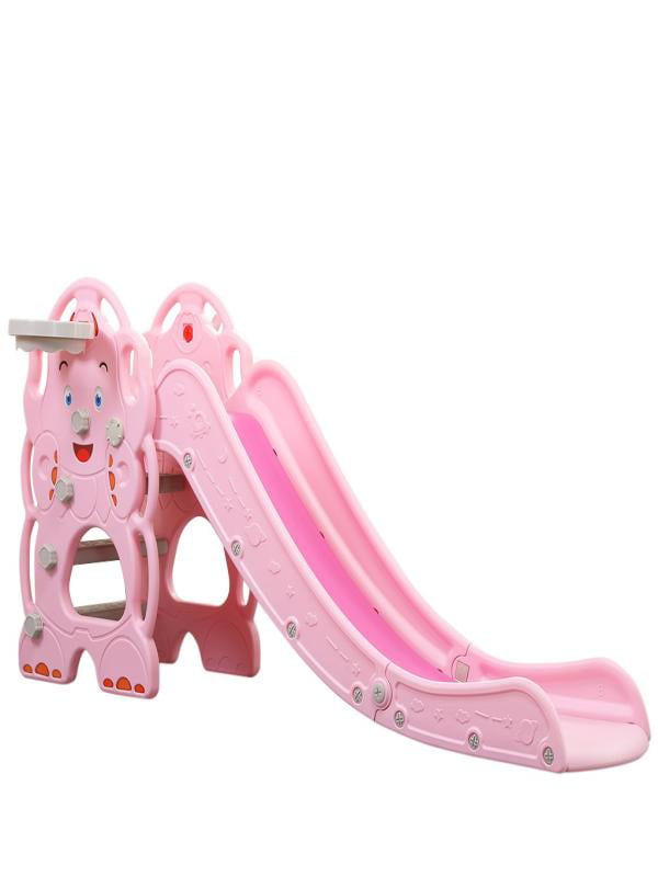 Free Standing Toddler Slide Set Sturdy Playground Slipping Climber w/Hoop Kids 