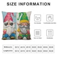 thumbnail image 5 of Chilfamy Summer Pillow Covers Gnomes Popsicle Ice Cream Hello Sweet Summer Vibes Pillows Decorative Throw Pillows Summer Decorations Farmhouse Decor Cushion Case for Sofa Couch 24x24in, 5 of 5