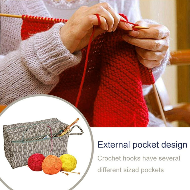 Mashaouyo for Wool Crochet Yarn Divider Inner Craft Bag Storage Needles Knitting Tote Housekeeping & Organizers, Size: Medium