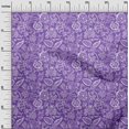 thumbnail image 3 of oneOone Cotton Poplin Twill Medium Purple Fabric Jacobean Silhouette Flower Quilting Supplies Print Sewing Fabric By The Yard 56 Inch Wide, 3 of 4