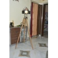 thumbnail image 6 of Vintage style chrome spotlight lamp on wooden tripod base floor lamp lighting decorative searchlight, 6 of 6