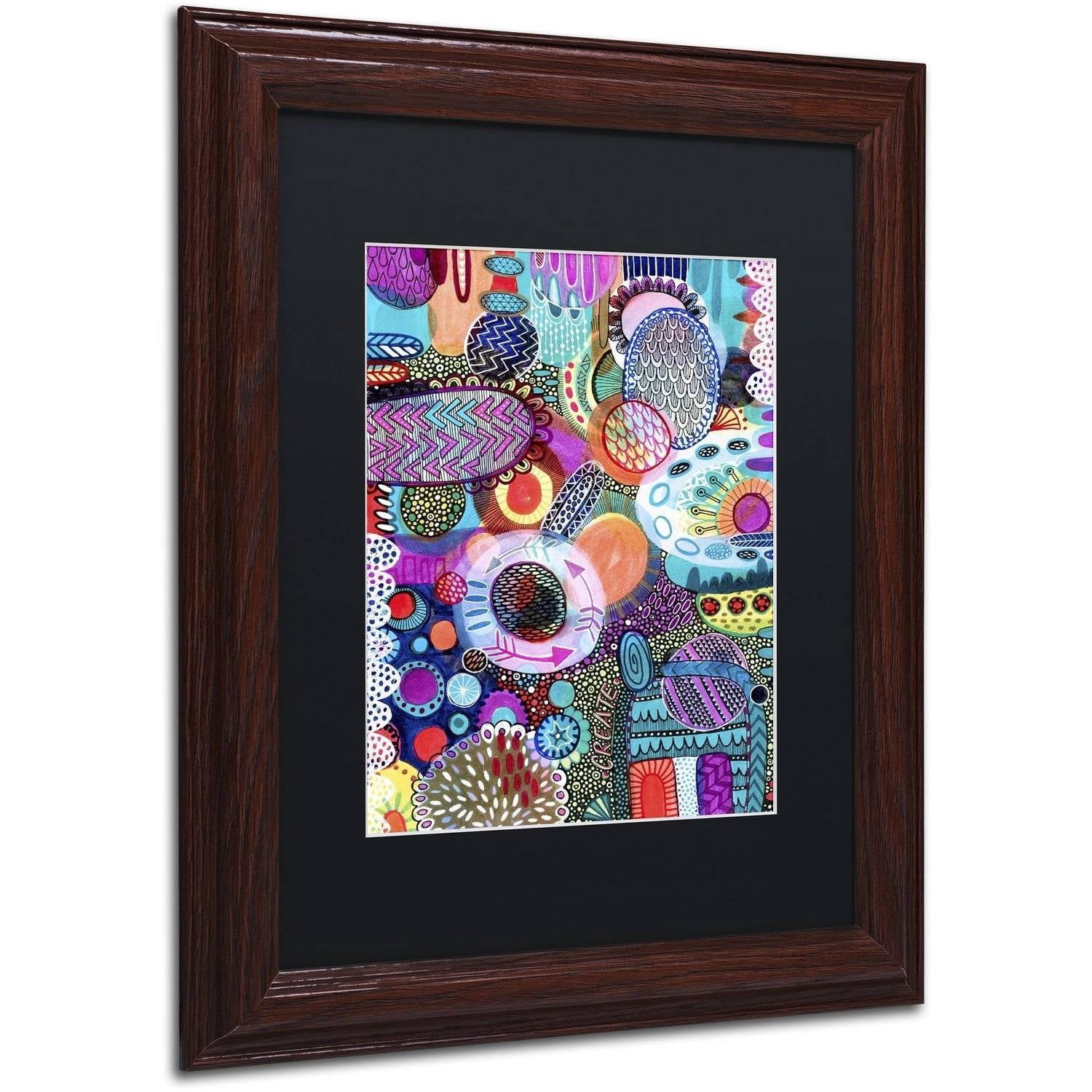 Trademark Fine Art "Creation" Canvas Art by Hello Angel, Black Matte, Wood Frame