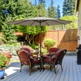 thumbnail image 1 of Costway Parasol de Marché pour Patio 10 Pieds à DEL Solaires, Ombre, Inclinaison Réglable, Manivelle, Beige, 1 of 8