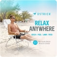 thumbnail image 2 of Ostrich The Deluxe 3N1 Lightweight Outdoor Beach Lounge Chair w/ Footrest, White, 2 of 11