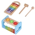 thumbnail image 4 of Martillo educativo temprano de madera, juguetes musicales, banco de libra y grifo, martillo de madera, juguete musical, banco de grifo, juego de música con xilófono deslizable, características mejoradas, 4 of 8
