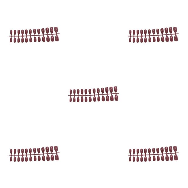 Seitruly 24 piezas de uñas postizas con forma de ataúd medio, puntas de uñas brillantes, Kit de arte de manicura, pestañas adhesivas, limas para los Type2 NO2 Seitruly CBP502615
