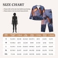 thumbnail image 4 of Honeii Winter Fire Dragon Print Women's Pajama Sets Long Sleeve Button Down Sleepwear Nightwear Soft Pjs Lounge Sets 2PCS-X-Large, 4 of 7