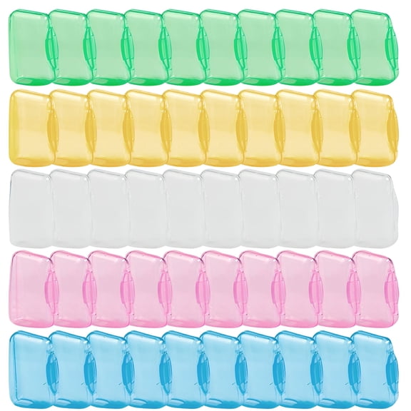 ACDANC 50 Pack Toothbrush Covers,Caps for Electric & Manual Toothbrush Heads,Keeps Fresh and Clean,Portable Plastic Clip for Household Travel,Camping,Bathroom,School,Business-Multicolour