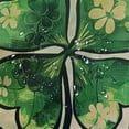 thumbnail image 5 of Awypu Four Leaf Clover Ireland Holiday St Patrick’s Day Lucky Charm Shamrocks Waterproof Shower Curtain Set White, 5 of 7