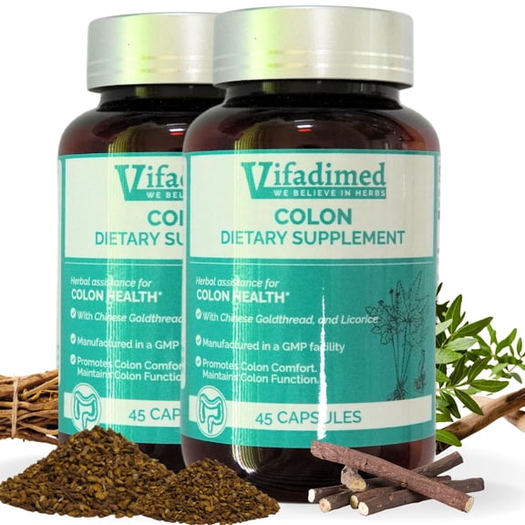 Vifadimed Colon, Gut Lining Integrity, Balance Gut motility, Gut Health, Colon health, 90 capsules