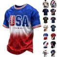thumbnail image 2 of 2026 New USA Soccer Jersey for Men, United States Jersey Soccer, Crew Neck Short Sleeve Football Tee, USA Flag Soccer Jersey Sport Top for Adult(Light Blue, M), 2 of 4