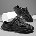 thumbnail image 1 of Zuecos clásicos, sandalias con punta cerrada, zapatillas, moda de verano para adultos, sandalias ligeras de EVA, sandalias de playa, sandalias de negro 37 Yinane Sandalias de playa con plataforma, 1 of 8