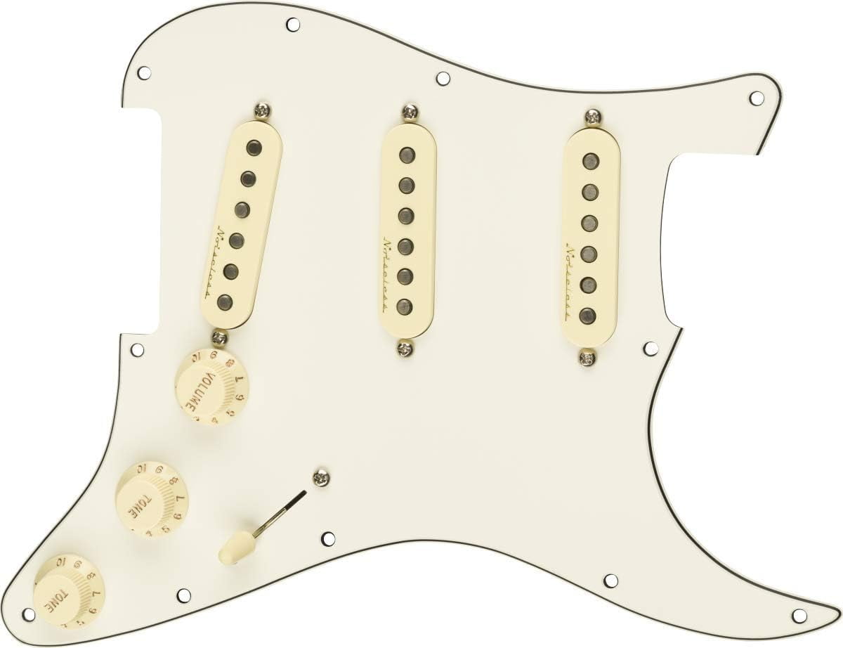 Fender?Vintage Noiseless Prewired Stratocaster Pickguard - 3-Ply White