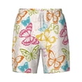 thumbnail image 4 of Lsque Mens Swim Trunks Retro Colorful Butterfly Pattern - Bathing Suit Compression Liner - Beach Swim Shorts Swimwear - (S-3XL) - Stretch Quick Dry -X-Large, 4 of 9