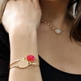 thumbnail image 6 of Humble Chic Druzy Hot Pink Bracelet - Preppy Cuff Bracelets for Women, 6 of 8