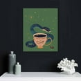 thumbnail image 4 of COMIO Tea Leaves Snake Eye Cup Canvas Poster Painting Wall Art, Retro Tea Cup Picture Artwork Framed Print Ready to Hang for Home Kitchen Wall Decor, 4 of 4