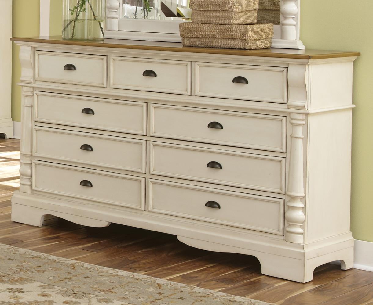 Oleta 9-drawer Dresser Buttermilk and Brown - Walmart.com