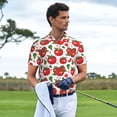 thumbnail image 6 of Balery Hand Drawn Tomatoes Printed Men’s Short Sleeve Polo Shirt, Midweight Men's Shirt,Golf Polo shirts -XX-Large, 6 of 9