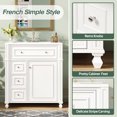 thumbnail image 6 of Euroco Bathroom Vanity Cabinet with Ceramic Sink Basin, 30 Inch, Storage Cabinet with Soft Close Doors and Door Organizer, 6 of 9