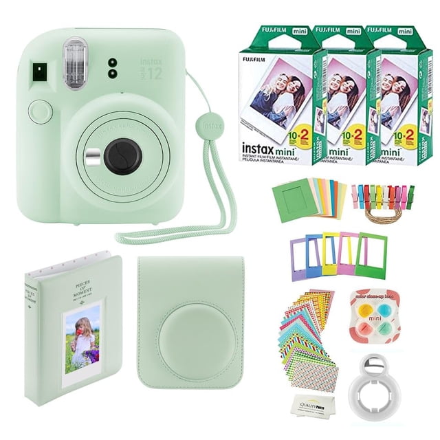 Cámara instantánea Fujifilm Instax Mini 12 con funda y 60 películas