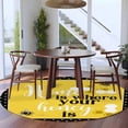 thumbnail image 3 of Yellow Bees Round Area Rug 5Ft Washable Circle Rugs for Living Room Bedroom, Spring Summer Watercolor Honey Textured Non-Slip Carpet Floor Mats Indoor Outdoor Carpet Runner Aesthetic Home Decor, 3 of 8