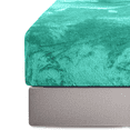 thumbnail image 2 of Teddy Fleece Fitted Sheet Full - 1 Deep Pocket Furry Green Fleece Fitted Sheet and 2 Piece Pillowcases, 2 of 6