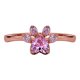 thumbnail image 3 of Anillo Huella en Chapa de Oro Rosa Ajustable y Swarovski Adelsten Huella, 3 of 6