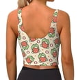 thumbnail image 3 of Lsque Frog Hold Strawberry Printed Women'S Sports Bra, Compression, Moisture Wicking, High-Impact Sports Bra For Women,Supportive sports bra-XX-Large, 3 of 9