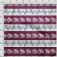 thumbnail image 2 of oneOone Tissu Polyester Lycra Rayé/éléphant & Imprimé Ikat Cheval 1 Yard 56 Pouces de Large, 2 of 3