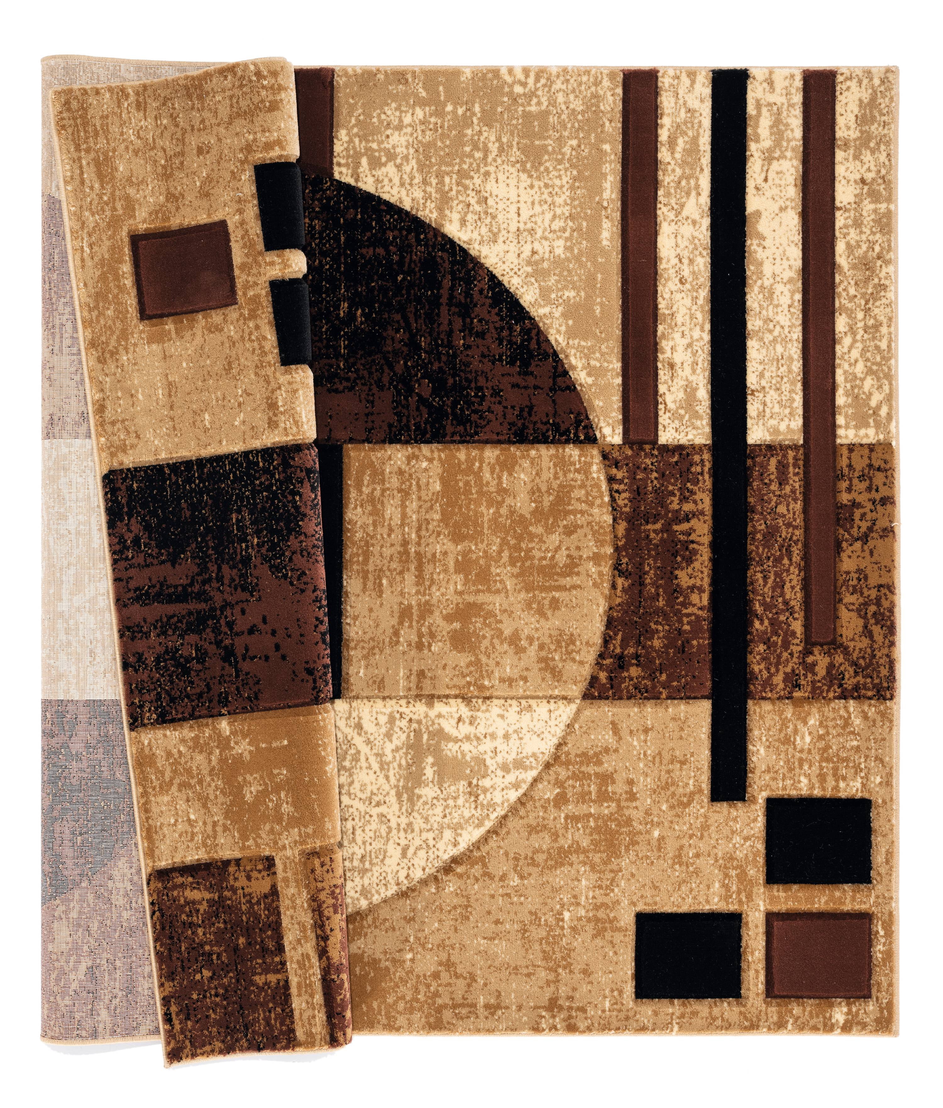 United Weavers Drachma Attica Modern Abstract Accent Rug, Brown, 2'7" x 4'2"