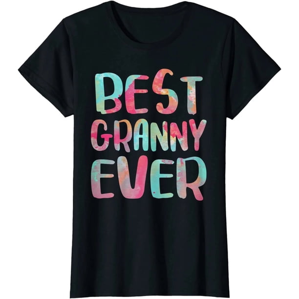 Playera para Mujer "La Mejor Abuela del Mundo" Divertida para el Día de la Madre Manga Corta Casual Negra Talla 3XL