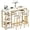 White & Gold, variant on Lamerge Bar Dining Table Set for 2, 3 Piece Bar Table and Chairs Set, Kitchen Counter Height Dining Table Set, Small Kitchen Bar Table with Storage, Breakfast Nook Set for Small Space, White Black