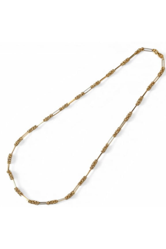 Pre-Owned Givenchy Long Necklace GIVENCHY GG 4G Gold Clasp Women's
