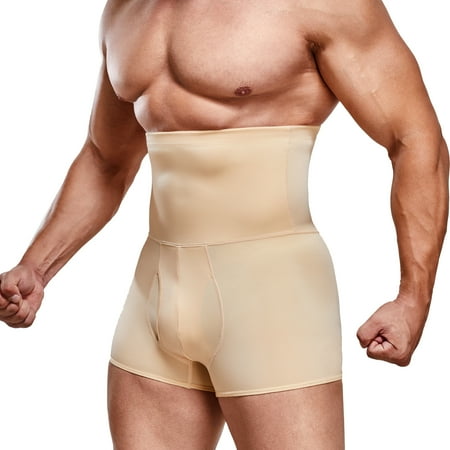 

KUMAYES Underwear for Men High Waist Slimmer Body Shaper Seamless Belly Girdle Boxer Briefs Workout Body Shaper