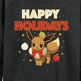 thumbnail image 3 of Pokémon - Happy Holidays Evee - Women's Lightweight French Terry Long Sleeve Shirt, 3 of 5