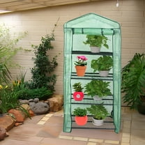 ACDANC Mini Plant Greenhouse 27 in x 19 in Zipper Door 4 Tiers 4 Shelves