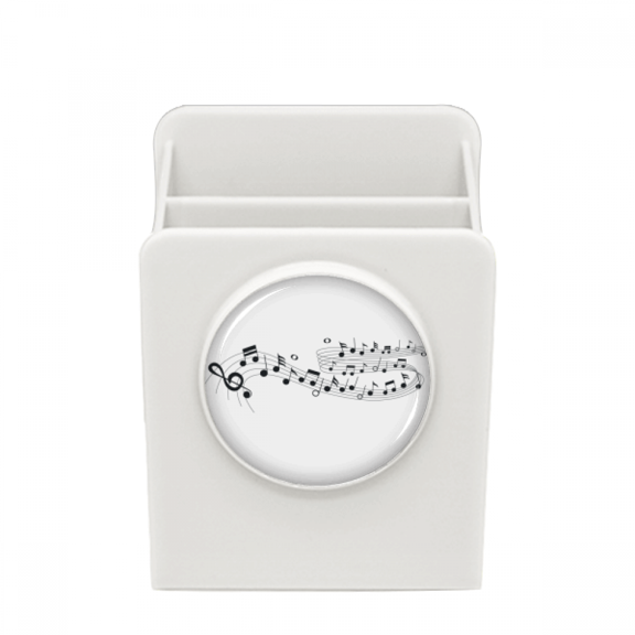 Blue Dancg Music 5-le Staff Desk Pencil Holder Cup Pen Organizer