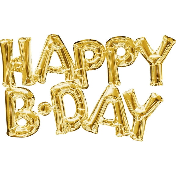 Burton & Burton 30" Happy Birthday Gold Foil Balloon