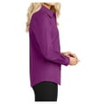 thumbnail image 3 of Womens Long Sleeve Easy Care Cotton/Polyester Shirt Deep Berry XS, 3 of 6