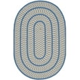thumbnail image 2 of SAFAVIEH Braided Tanisha Bordered Reversible Area Rug, Ivory/Blue, 5' x 8' Oval, 2 of 10