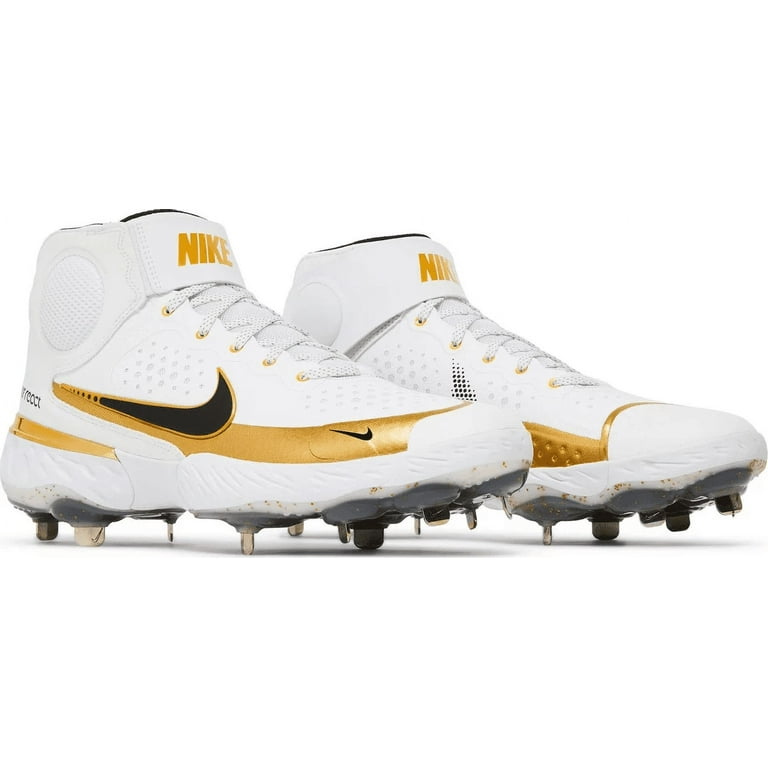 Nike Alpha Huarache Elite 3 White Gold Baseball Cleats Mens Size 8  195243623588