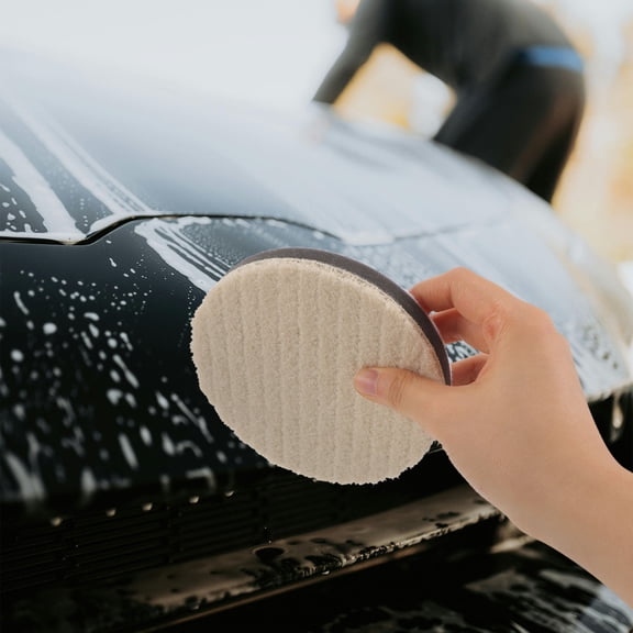 NIYANGLE Car Polishing Pads for Drill, Beige Sponge Buffing Pads Set for Auto Detailing and Paint
