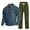 Army Green, variant on Mens Two Piece Set Casual Corduroy Tracksuits Elbow Patch Half Button Sweatshirts & Drawstring Sweatpant Set for Hike Army Green
