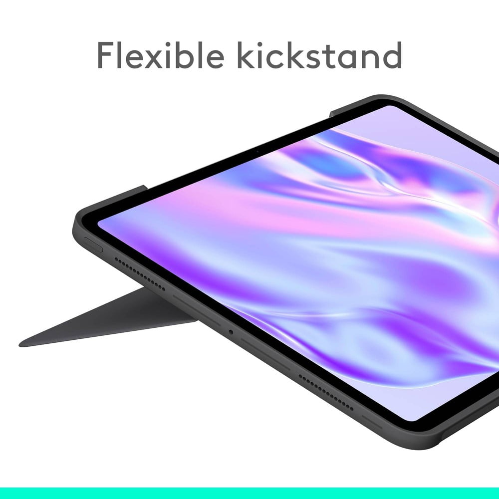 Logitech Combo Touch iPad Pro 13-inch (M4 & M5)(2024 & 2025) Keyboard Case - Detachable backlit keyboard with kickstand, comfortable typing, multi-use mode - Graphite