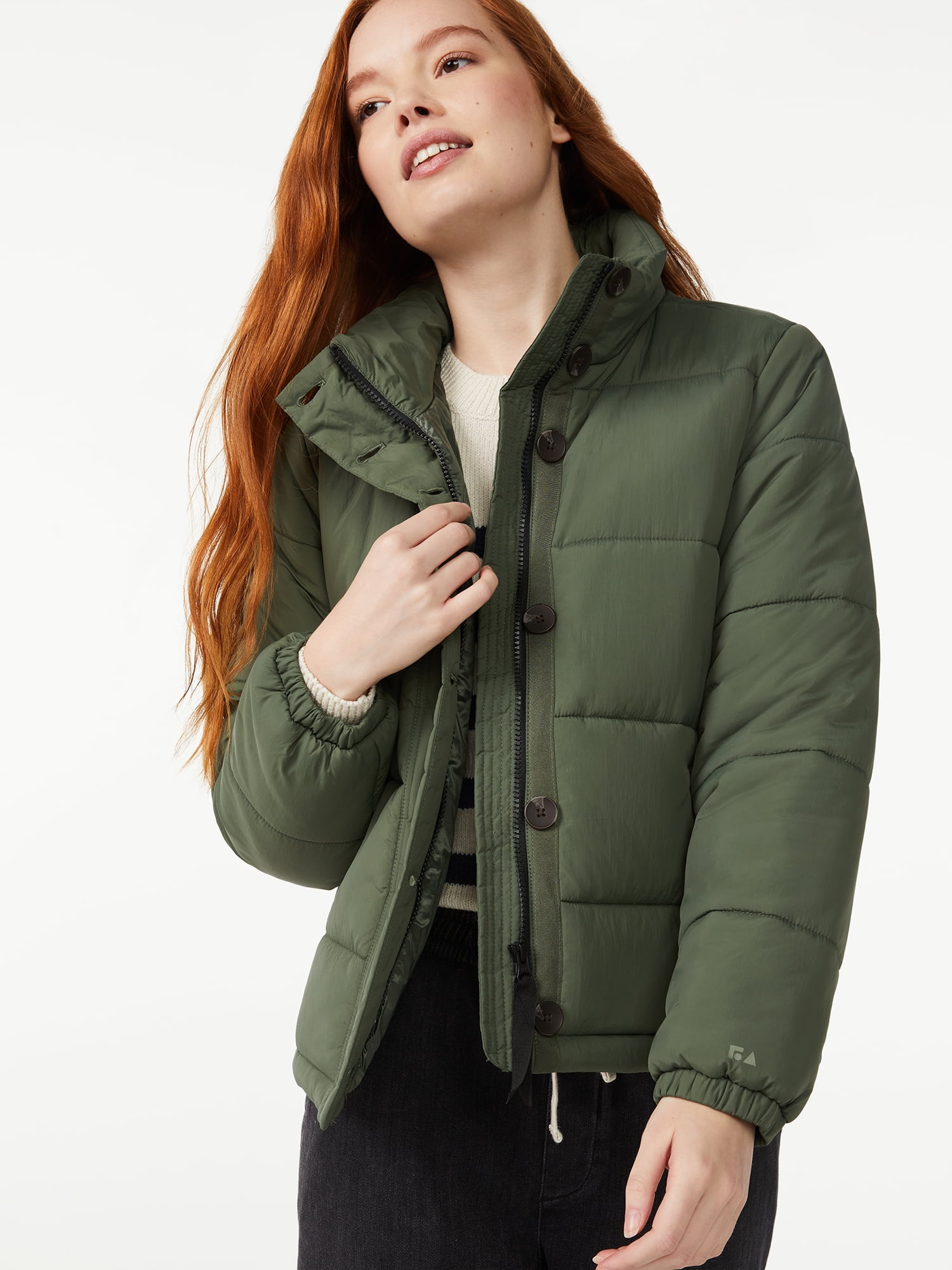 Free Assembly Women's Quilted Puffer Jacket - Walmart.com