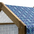 thumbnail image 5 of Blue Pet House, Scribble Style Pattern with Ikat Inspired Folk Motifs, Outdoor & Indoor Portable Dog Kennel with Pillow and Cover, 5 Sizes, Turquoise Pale Blue, by Ambesonne, 5 of 5