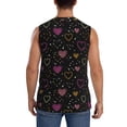 thumbnail image 4 of Bingfone Heart and Stars Pattern Men's Tank Tops Workout Sleeveless Tee Shirts Running Beach Tanks for Men-XX-Large, 4 of 8